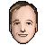 pixel portrait of bird