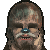 pixel portrait of chewie