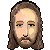 pixel portrait of jesus