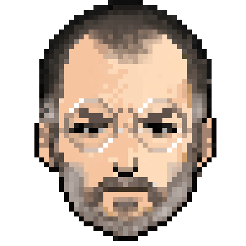 pixel portrait of jobs