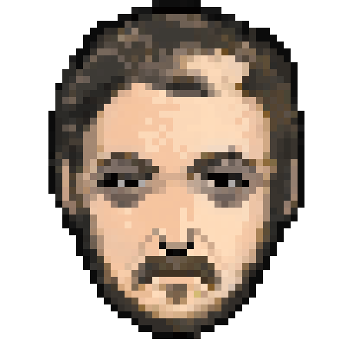 pixel portrait of kubrik